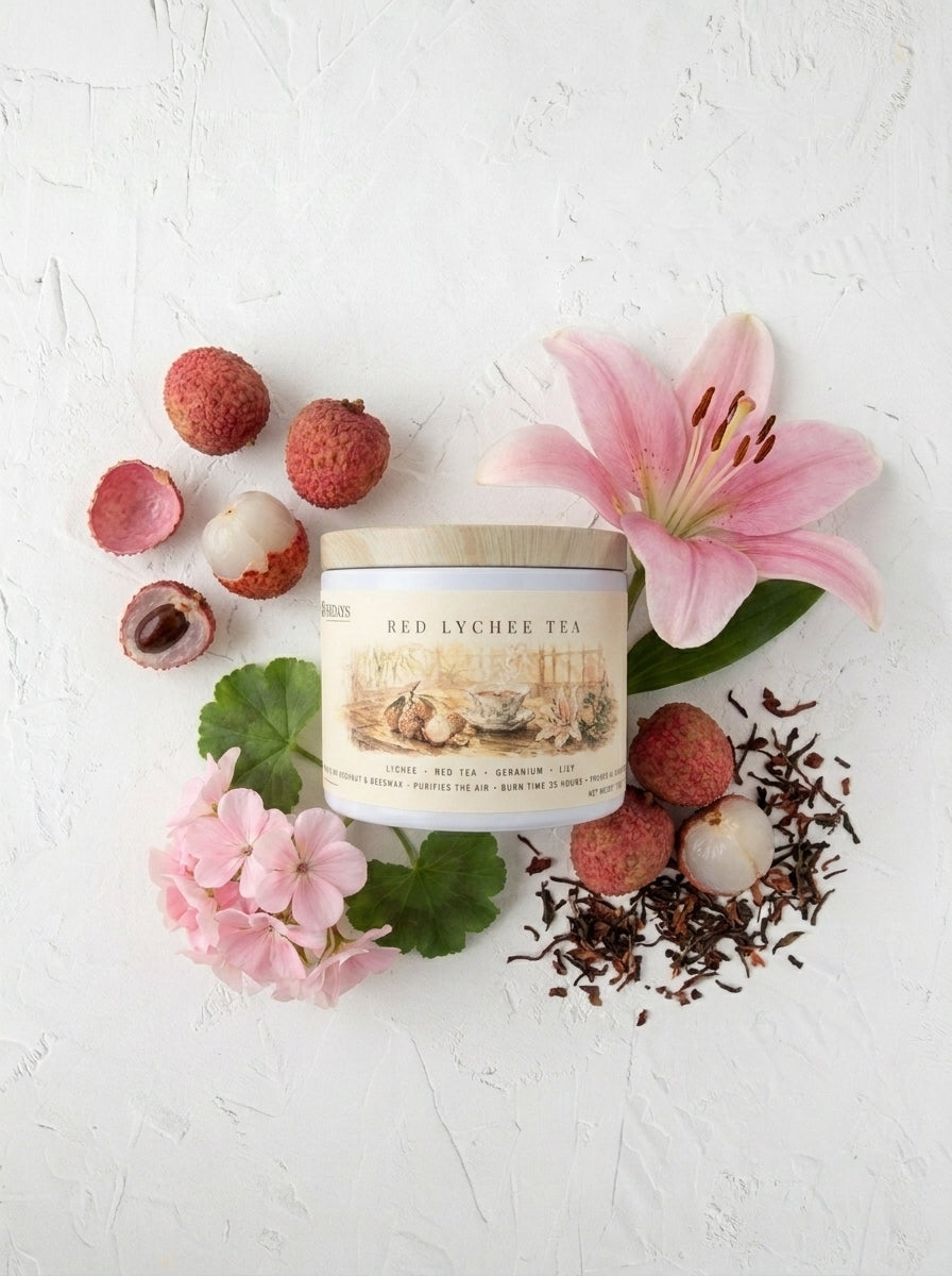 Red Lychee Tea Candle